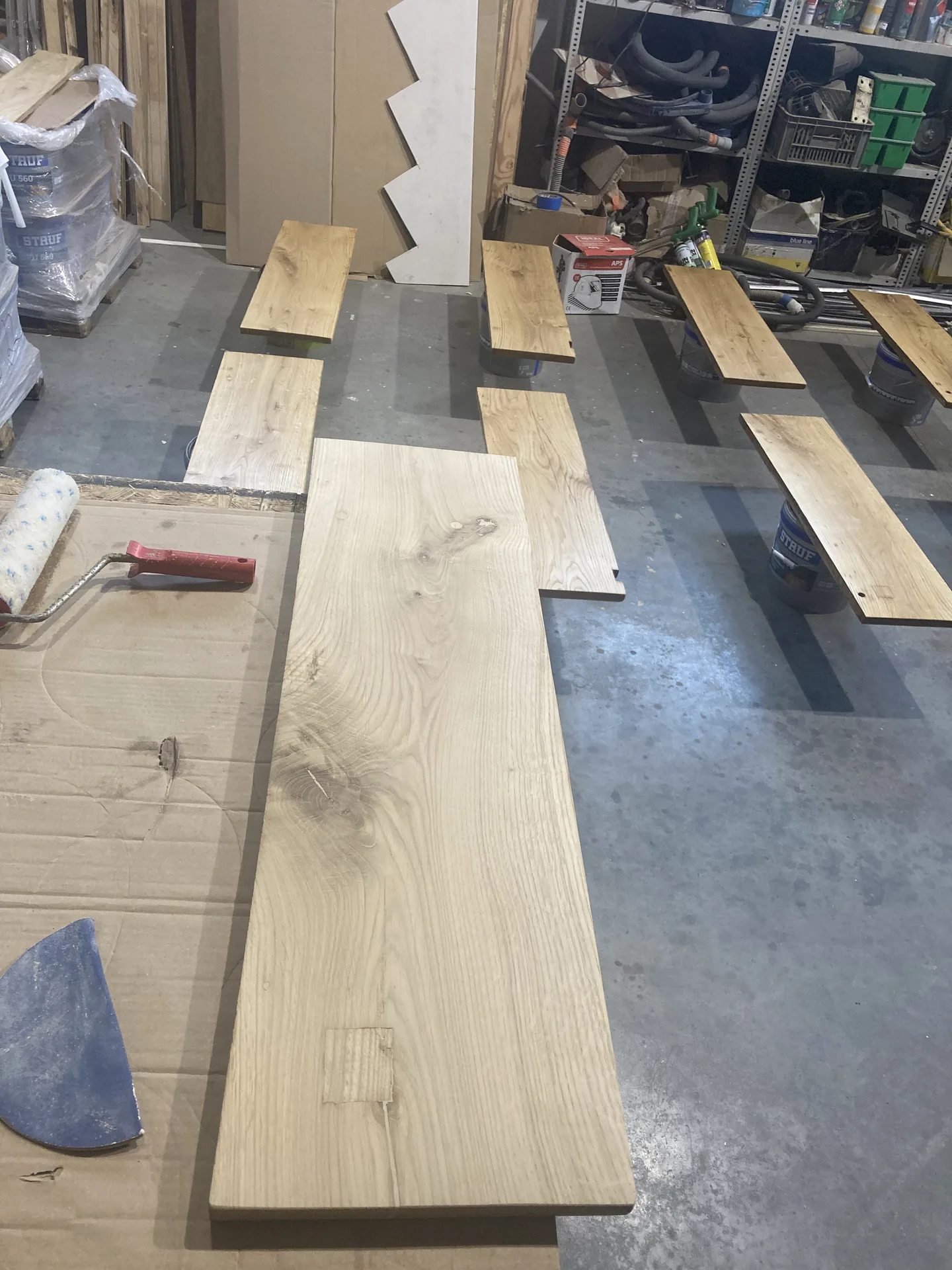 Schody beton-drewno